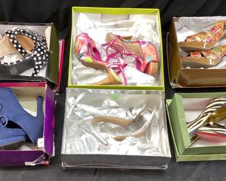 6 PAIRS WOMENS SHOES, GIANNI BINI, ASHLEY STEWART, J. RENEE, AUDREY BROOK , SIZES 8-9