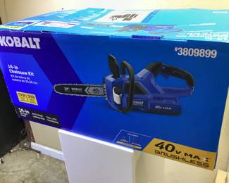 KOBALT 14in 40v BRUSHLESS CHAINSAW, NIB