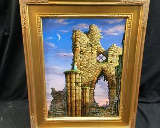 15in SIGNED #7/100 MICHAEL WHELAN FRAMED PRINT, DAWN JOURNEY