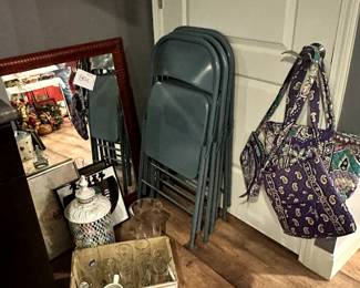 VERA BRADLEY PURSES CARD TABLE CHAIRS MIRROR