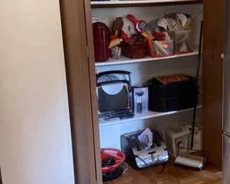 Pantry Cupboard Full Of Kitchen Goods Including Delonghi Tfal
