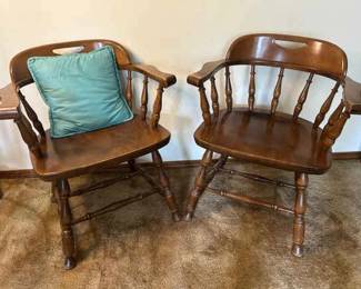 Two Solid Maple Chairs