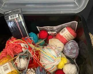 Tub Of Yarn Circular Needle Crochet Hooks