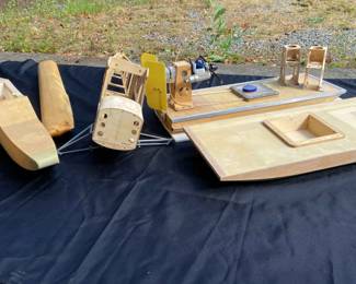 Model Airplane And Air Boat Partial Parts