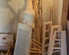 Two XL Wooden Model Airplane Pieces