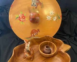 Monkey Pod Bowl Black Wood Vase Platter From Australia
