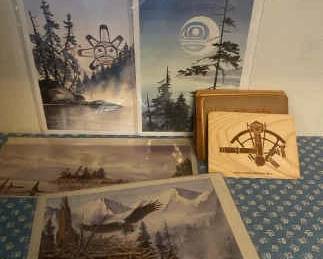 Sue Coleman Girdon Henschel Prints With Wooden Postcards