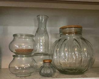 Vintage Glass Jars With Lids Glass Carafe