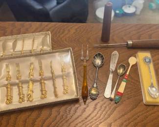 Wooden Ice Pick Cocktail Serveware Slotted Spoons