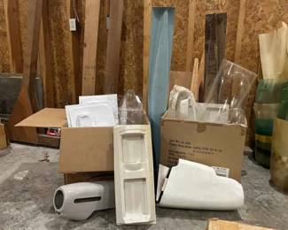 Plastic Molds And Windshields With Large Scale Wooden Airplane Pieces