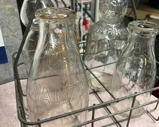 Vintage milk bottles