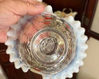 Signed Fenton basket