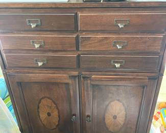 Antique cherry flip top desk