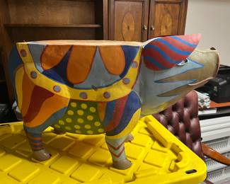 Folk Art pig side table