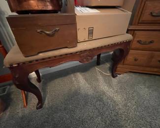 Antique bed bench