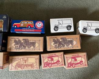 Die cast cars and trucks