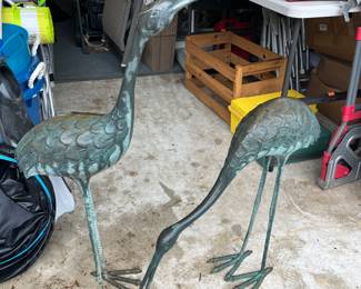 metal Crane sculptures