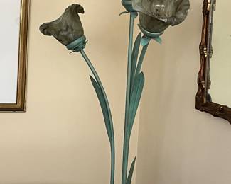 Floral floor lamp