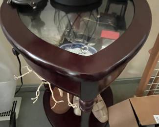 Powell Heirloom cherry heart curio table 