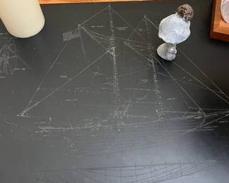 Slate topped "Ship" table