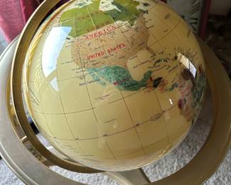 Kalifano Gemstone Globe (gold variant)