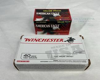 Federal American Eagle & Winchester .40 S&W 180 Grain FMJ Ammunition
