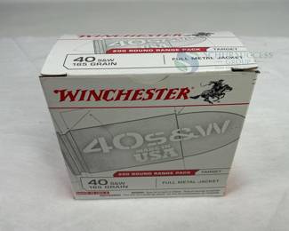 Winchester 40 S&W 165 Grain FMJ Ammunition
