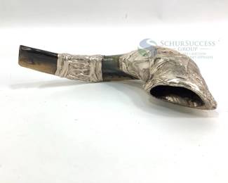 Small Decorative Silver-Plated Shofar