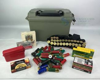 Remington 12 Gauge Shotgun Shells, Plastic Ammo Box, Ammo Belt