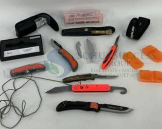 Eastmans' Knife Set with Interchangeable Stainless Blades and Sharpener