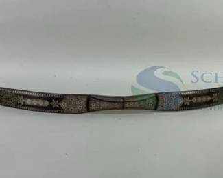 Recurve Bow with Decorative Metal Inlay