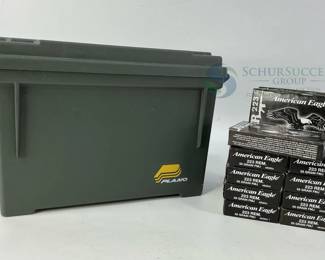 American Eagle .223 REM Cartridges with Ammo Box