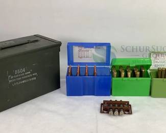 .270 Caliber Cartridges & Metal Ammo Can