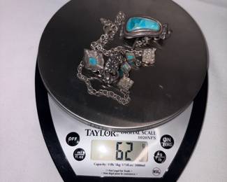 Sterling and turquoise