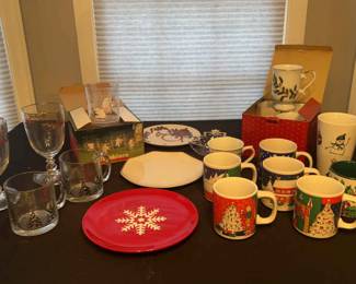 Christmas Holiday Drink Containers Snack Servers