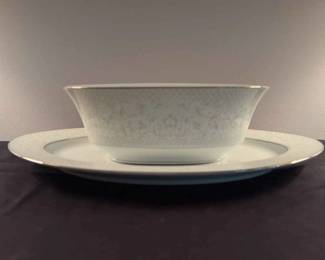 Sanyo Antique Lace China Serving Dish And Bowl