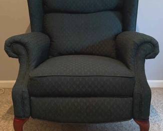 Two Action Industries Reclining Green Chairs