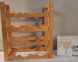 Wine Rack And Glasses