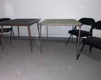 2 Card Tables 4 Chairs