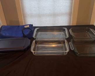 Pyrex Anchor Baking Pans Plus Carrier Bag