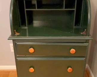 Hunter Green Rolltop Desk