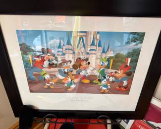 #138 - $80 -Mickey and Pals Get the Scoops – Disney LE Lithograph by Don Williams