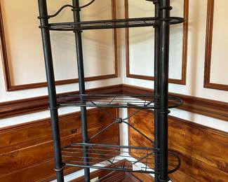 #56 - $300 - Vintage metal French bakers rack 32wx15dx74t
