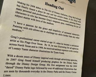 #135 - $100 - Disney Parks Greg mccullough disney Heading out Trolley 15.75x19.75