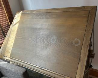 #108 - $400 - Drafting table brown 48wx32dx32t
