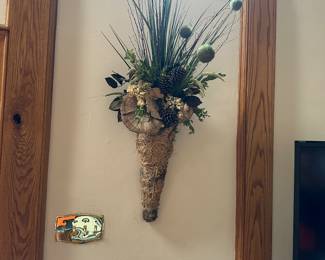 #30 - $80 each - Wall sconces with floral by celebration 2 available
