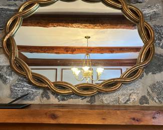 #63 - $60 - Vintage gold color mirror 38wx27t

