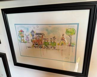 #143 - $98 - David Buckley Disney print "WDW Railroad" framed