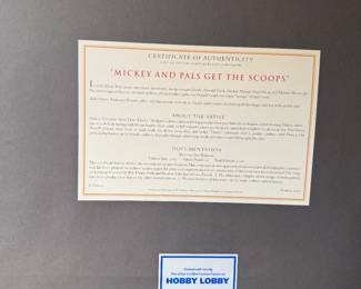 #138 - $80 -Mickey and Pals Get the Scoops – Disney LE Lithograph by Don Williams
