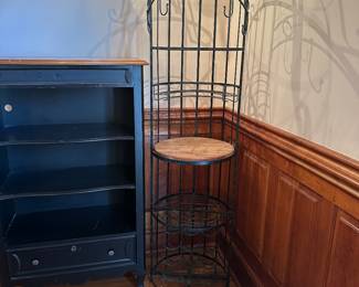 #52 - $96 - Wrought iron circular bar with wine holder 20wx18dx76t